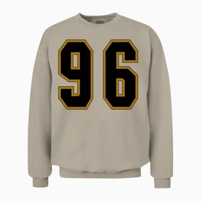 Jersey Number 96 Unisex Sweatshirt - Sand