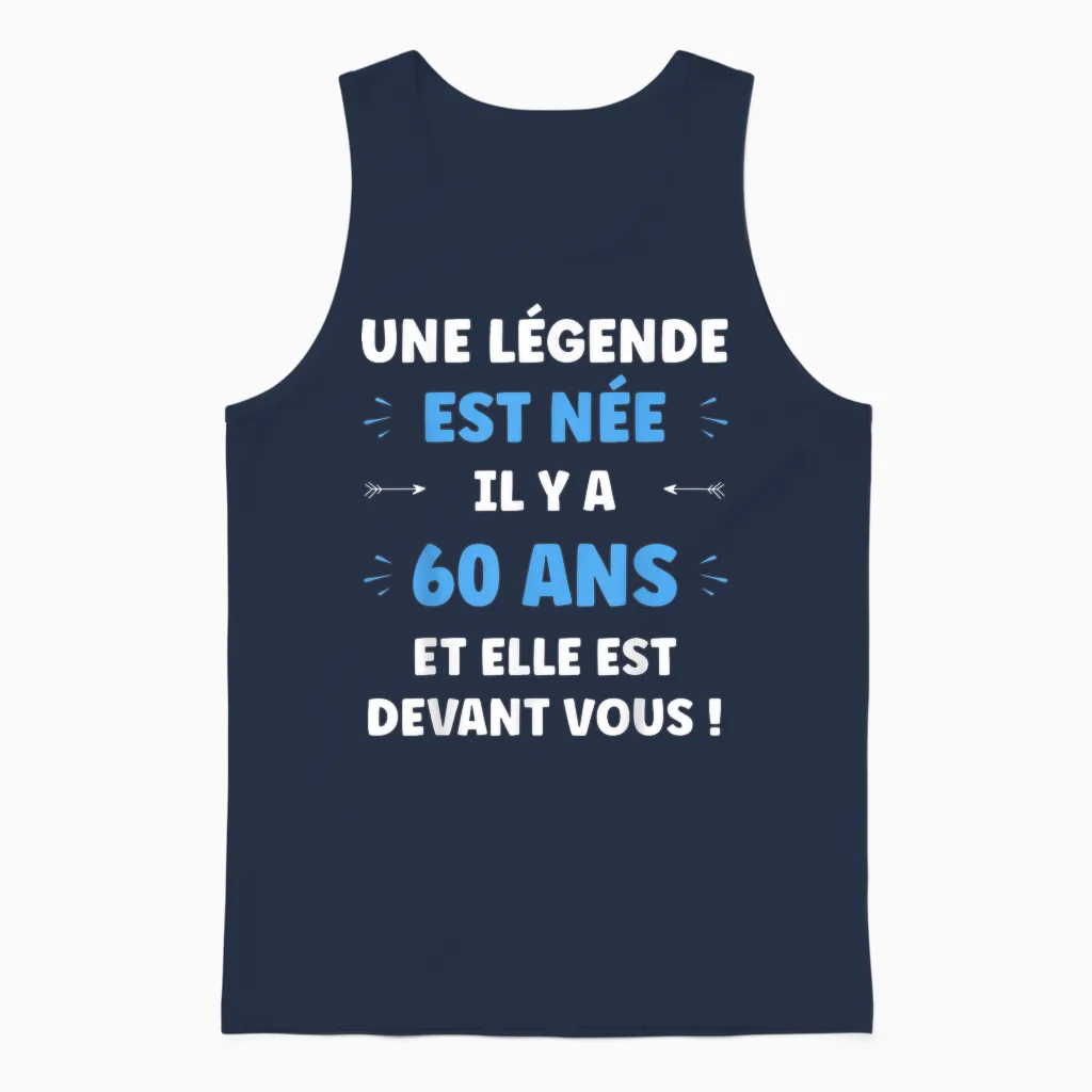 Humour Garçon Légende De 60 Ans Anniversaire 60 Ans Unisex Tank Top in Navy