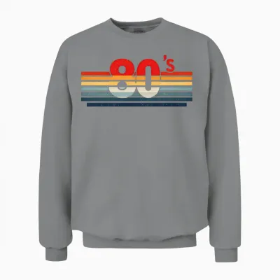 Retro 80s Unisex Sweatshirt - Sport Grey