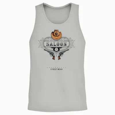 Wild West Saloon: Cowboy-Klassiker Unisex Tank Top - Ash