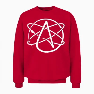 Atheist Science Atom Unisex Sweatshirt - Red