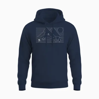 Mountain Biking Mountain Bike Cycling Nature Unisex Hoodie - Navy