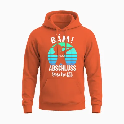 Bäm Abschluss Geschafft 2026 Schulabschluss Unisex Hoodie - Orange