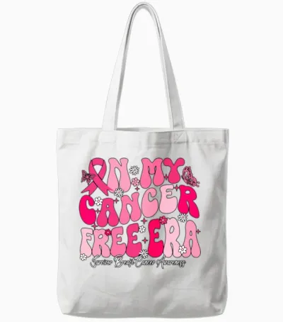 In My Cancer Free Era Survivor Breast Cancer Tote Bags - White