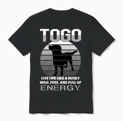 Dog Togo Dog Unisex T-Shirt - Black