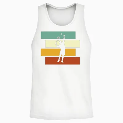 Tennis Retro Unisex Tank Top - White