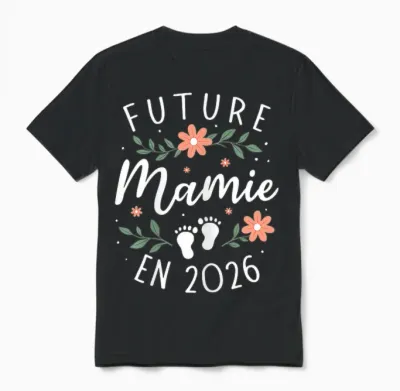 Future Granny 2026 - Funny Announcement Pregnancy Grandparents Unisex T-Shirt - Black
