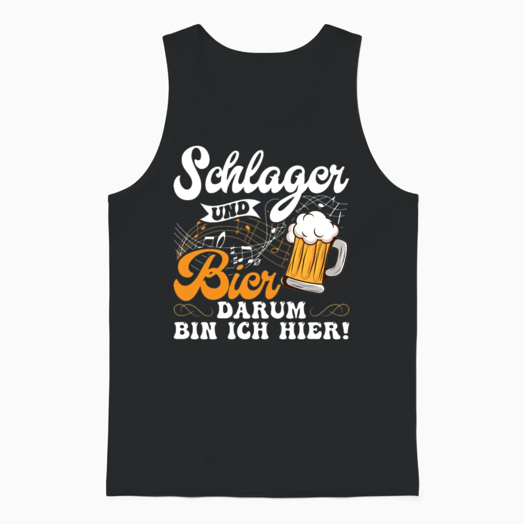 Folk Music Party Festival Outfit German Hits Unisex Tank Top in Black