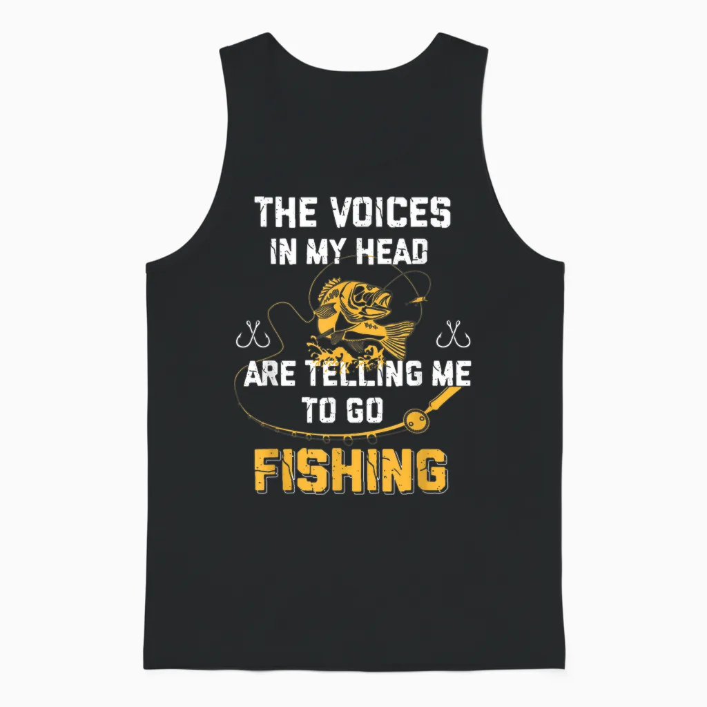 Fishing Gifts Funny Fisherman Unisex Tank Top in Black