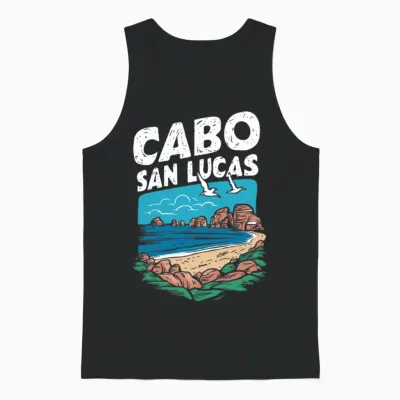 Cabo San Lucas. Mexico Beach Unisex Tank Top - Black