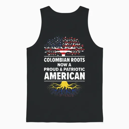 Born Colombian Colombia American Usa Citizenship Unisex Tank Top in Black