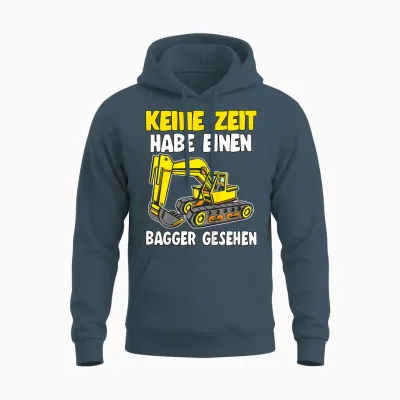 Keine Zeit Baustelle Mini Bauleiter Bauherr Jungen Bagger Unisex Hoodie - Dark Heather