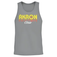 Retro Akron Ohio Unisex Tank Top - Sport Grey – 2