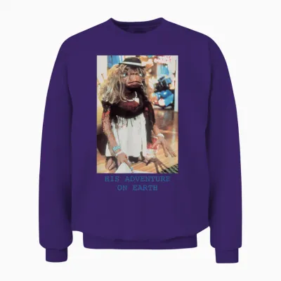 E.t. Papl327 Extra Terrestrial Film Alien Adbventure Des Années 80 Unisex Sweatshirt - Purple