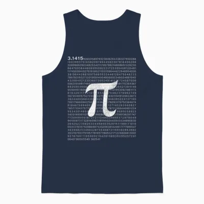 Symbole Pi Avec Chiffres Unisex Tank Top - Navy