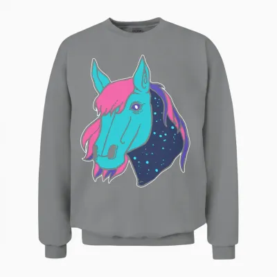 Galactic Horse Horse Wrangler Gift Unisex Sweatshirt - Sport Grey
