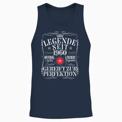 66. Geburtstag Mann Frau 66 Jahre 1960 Deko Lustig Geschenk Unisex Tank Top - Navy