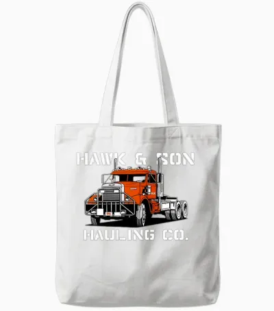 Hawk and Son Hauling Company Big Rig Pride 2 Side Tote Bags - White