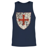Knights Templar Unisex Tank Top - Navy – 2
