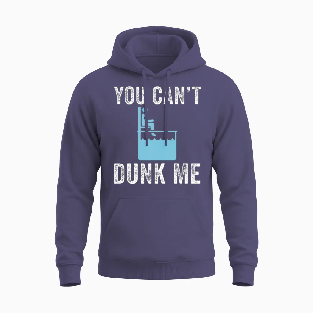 You Can't Dunk Me Funny Dunk Unisex Hoodie in Heather Sport Dark Navy