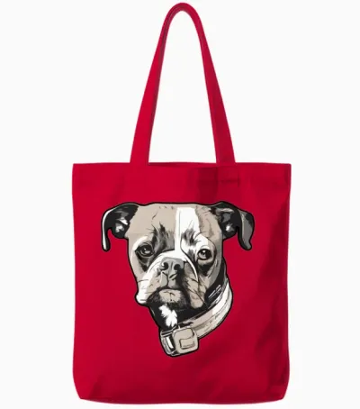 Dog Owners Dog Walk Dog School Tote Bags - Red