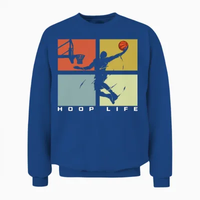 Basketball Basketball Player Retro Unisex Sweatshirt - Royal