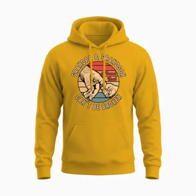 Vintage Grandpa Grandson Saying Gift Unisex Hoodie - Gold