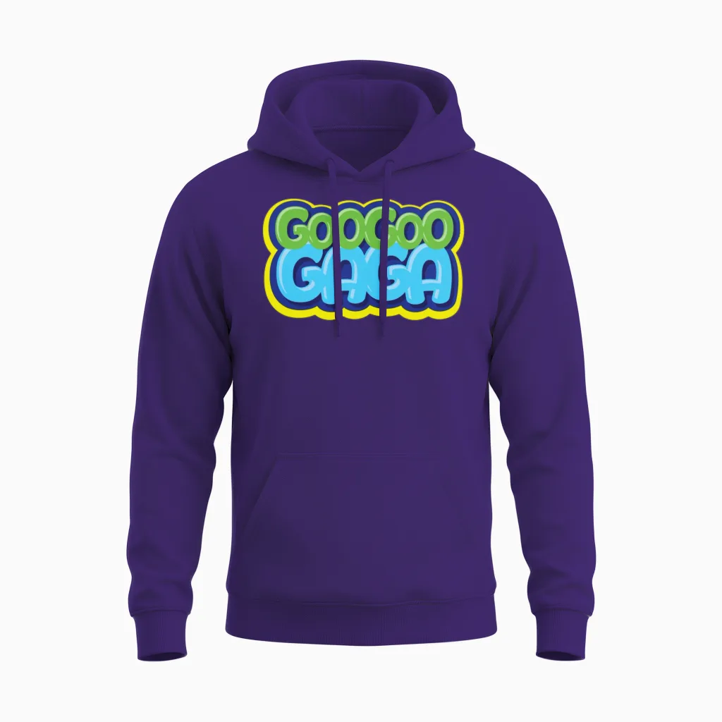 Goo Goo Gaga Logo Unisex Hoodie in Purple