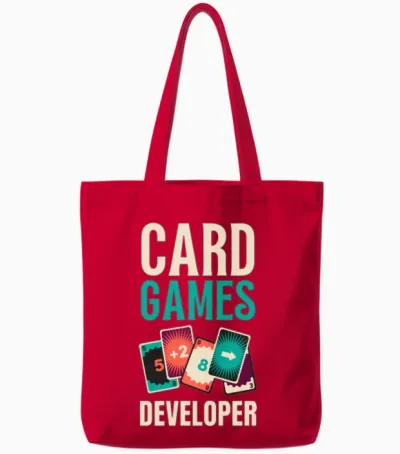 Card Games Developer Tote Bags - Red