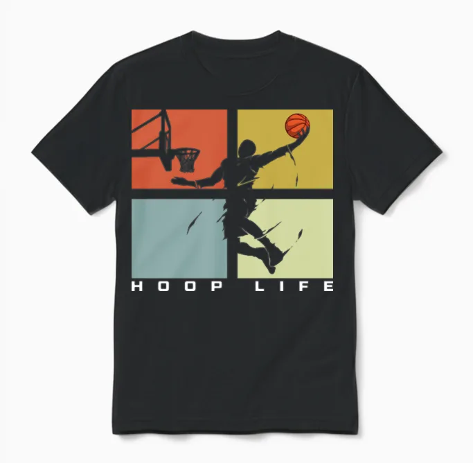 Basketball Basketball Player Retro Unisex T-Shirt - Black