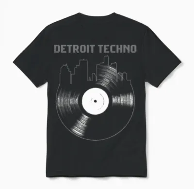 Detroit Techno House Music Festival Sky Edm Dj Unisex T-Shirt - Black