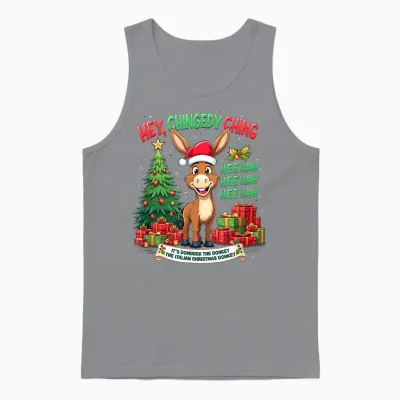 Christmas Cheer Mi Burrito Sabanero Mexican Dominick Donkey Unisex Tank Top - Sport Grey