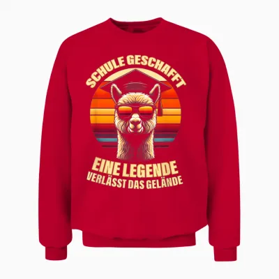 Schulabschluss Legende 10 Klasse Realschule Hauptschule Abi Unisex Sweatshirt - Red
