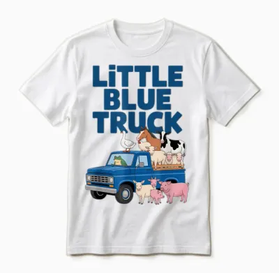 Little Blue Truck Shirt Toddler Animals Little Blue Truck Unisex T-Shirt - White