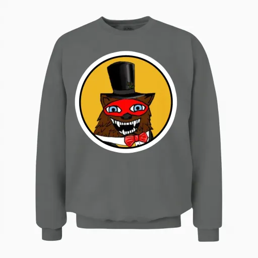 Bear Meme Token Wildlife Gift Unisex Sweatshirt in Graphite Heather