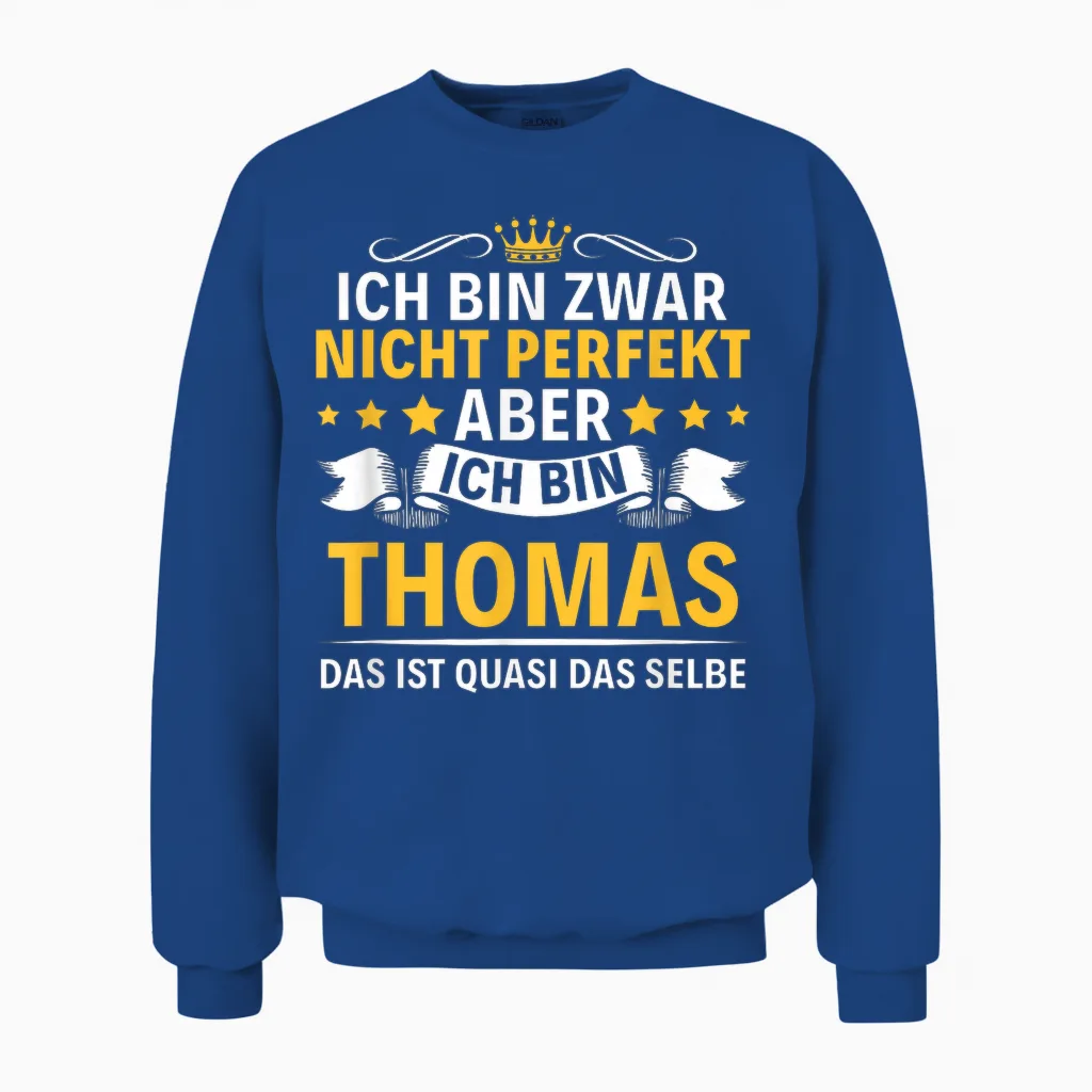 Name Ich Bin Thomas Unisex Sweatshirt in Royal