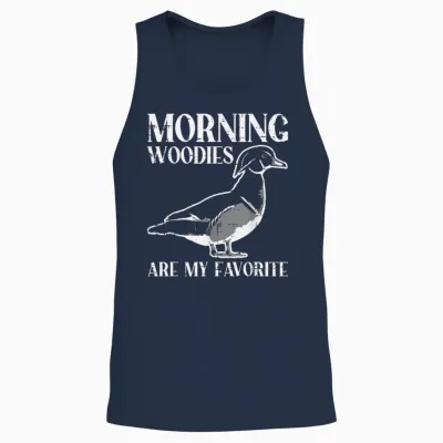 Morning Woody My Favorite Duck Hunting Funny Hunter Men Unisex Tank Top - Navy
