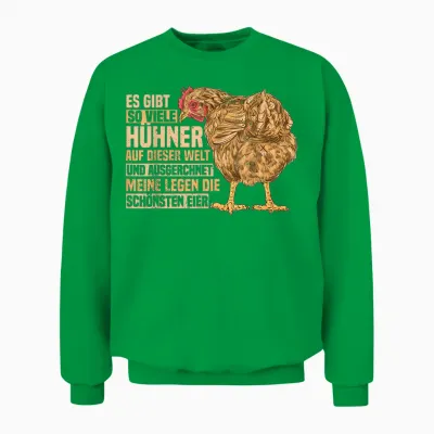 Lustiges Landwirtin Henne Bauer Hühner Landwirt Huhn Unisex Sweatshirt - Irish Green
