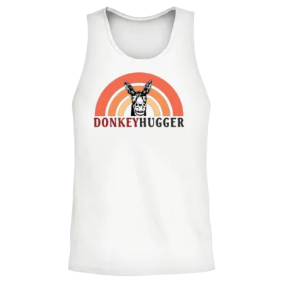 Donkey Hugger Donkeyhugger Funny Unisex Tank Top - White