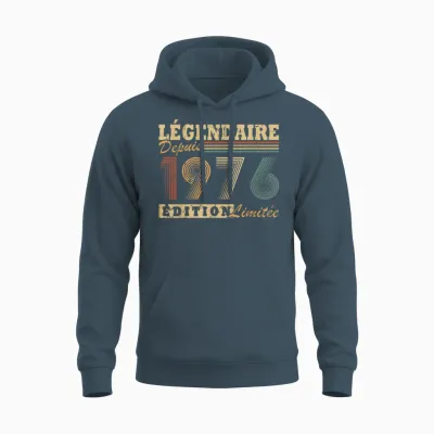 Légendaire Depuis 1976 Vintage Cadeau D'anniversaire 50 Ans Unisex Hoodie - Dark Heather