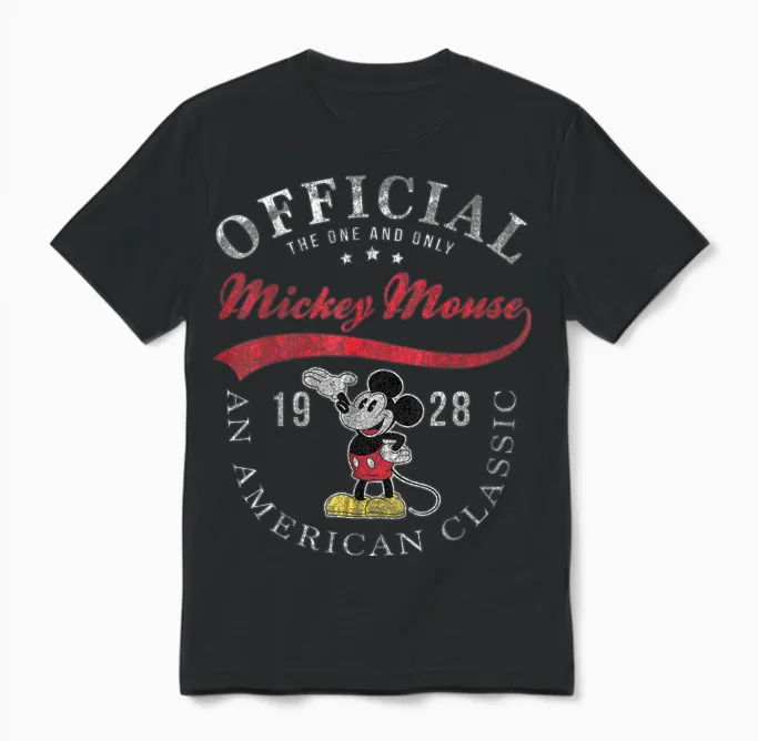 Disney Mickey and Friends the Only True Mickey Mouse Unisex T-Shirt in Black