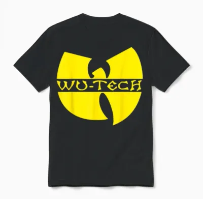 Wu Tech T-Shirt - Tech Hip Hop T-Shirt, Black Unisex T-Shirt - Black
