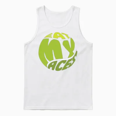 Tennis Funny Unisex Tank Top - White