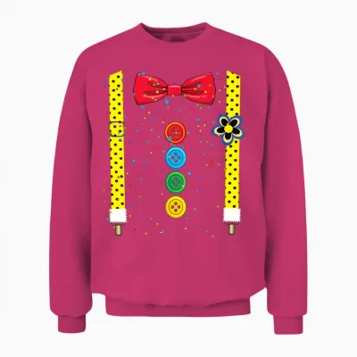 Clown Carnival Costume Clown Costume Clown Fancy Dress Confetti T-Shirt, Black Unisex Sweatshirt - Heliconia