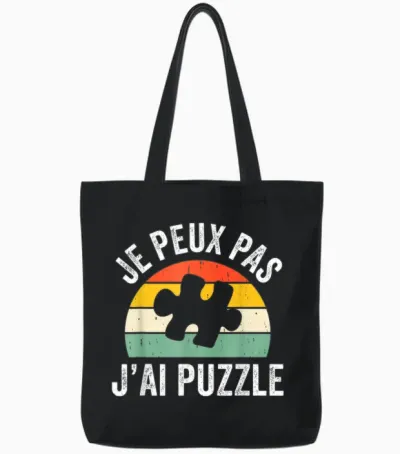 Je Peux Pas J'ai Puzzle Pièce Puzzles De Loisir Tote Bags - Black