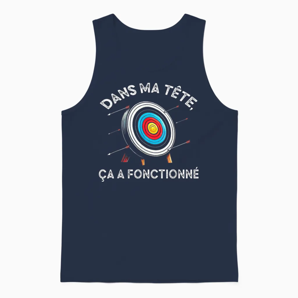 Amateur Archery Bow Hunter Archer Arrow Hunting T-Shirt, Black, S Unisex Tank Top in Navy