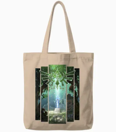 Nintendo Zelda the Master Sword Lost Woods Artwork Tote Bags - Natural