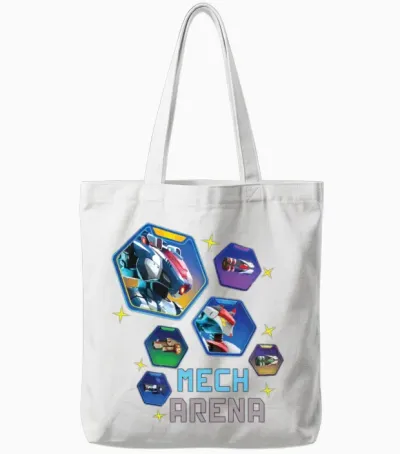 Mech Arena Tote Bags - White