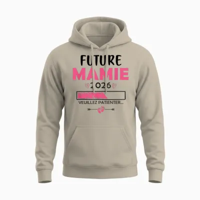 Pregnancy Announcement Grandma Unisex Hoodie - Sand
