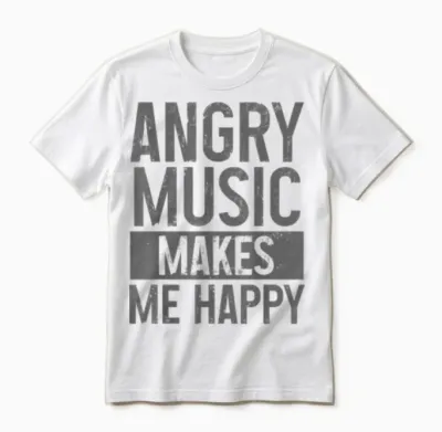 Angry Music Heavy Metal Death Metal Metalhead Metal Fan Unisex T-Shirt - White